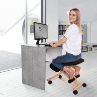 Ergonomická klekačka GROCO, černá/buk