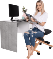 Ergonomická klekačka GROCO, černá/buk