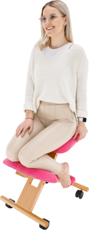 Ergonomická klekačka, růžová / buk, GROCO