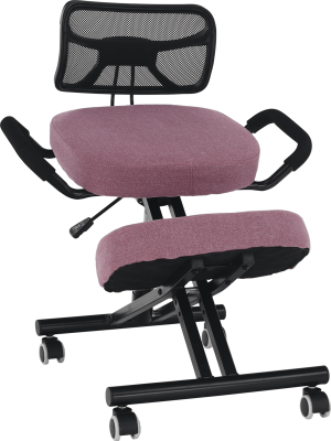Ergonomická klekačka, růžová/černá, RUFUS
