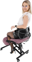Ergonomická klekačka, růžová/černá, RUFUS