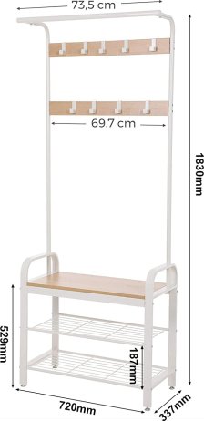 Bílý věšák Industrial R40