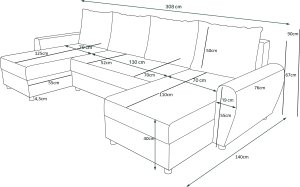 Sedací souprava DAKAR U Sawana 05 / PU white