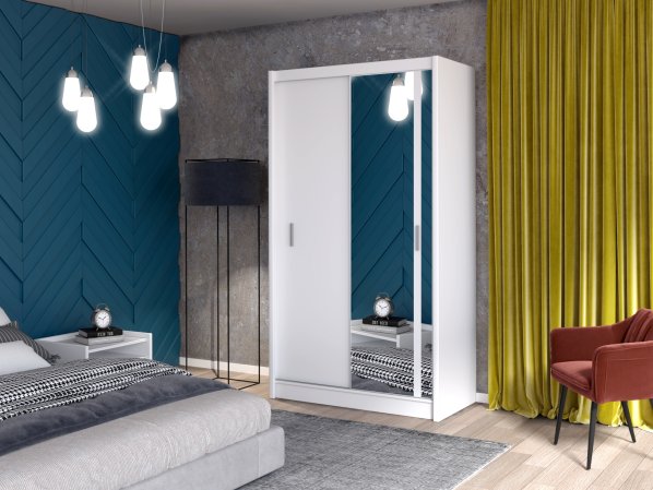 Skříň s posuvnými dveřmi Solo 120 bílá