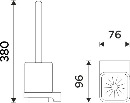 Toaletní WC kartáč Maya 29094KN-HR-05