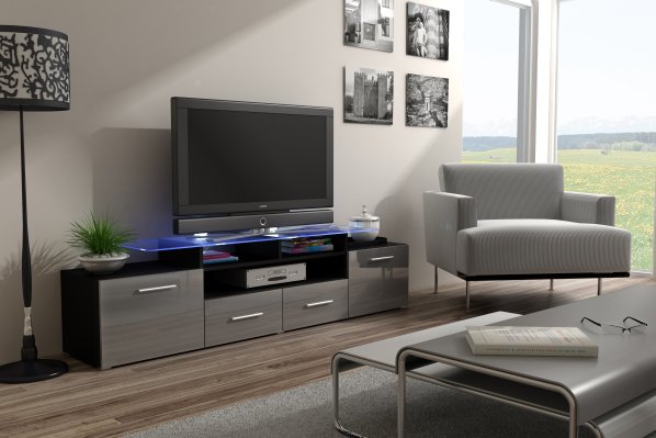 TV stolek Evora, černý