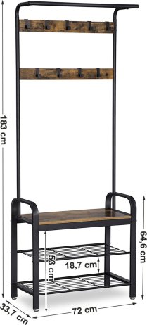 Černý věšák Industrial R40