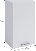 Horní skříňka FABIANA W - 40, bílá