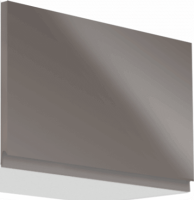 Horní skříňka, bílá / šedý extra vysoký lesk, AURORA G60KN
