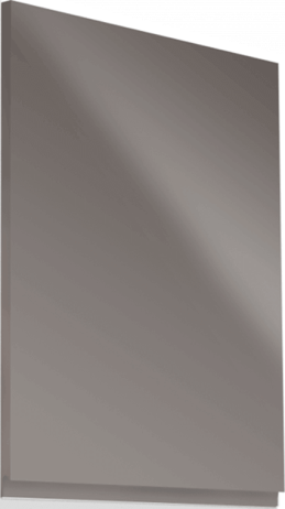 Horní skříňka, bílá / šedý extra vysoký lesk, pravá, AURORA G601F