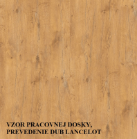 Horní skříňka VEGA 50 GU-36 1F, dub lancelot / bílá extra vysoký lesk HG