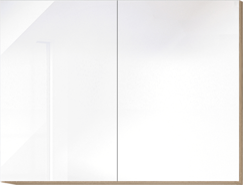Skříňka horní dvoudveřová, bílý vysoký lesk HG, LINE WHITE