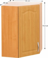Horní skříňka  LORA MDF NEW KLASIK W60 / 60, olše, levá