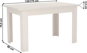 Jídelní rozkládací stůl TIFFY, woodline krém