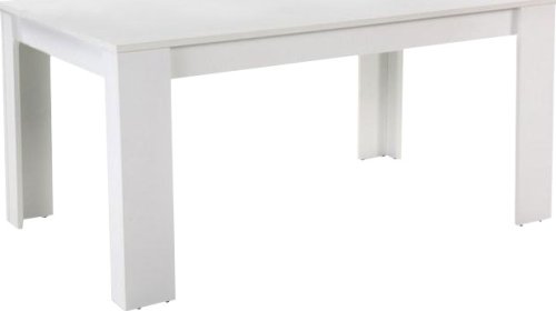 Jídelní stůl, bílý, 140x80 cm, TOMY