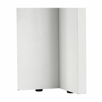 Jídelní stůl 120x80, DTD laminovaná / ABS hrany, Bílá / Černá, KRAZ
