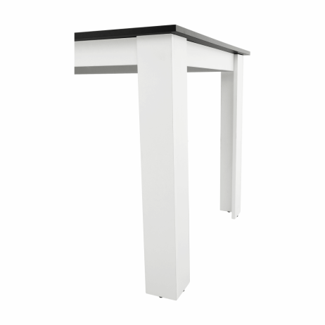 Jídelní stůl 120x80, DTD laminovaná / ABS hrany, Bílá / Černá, KRAZ