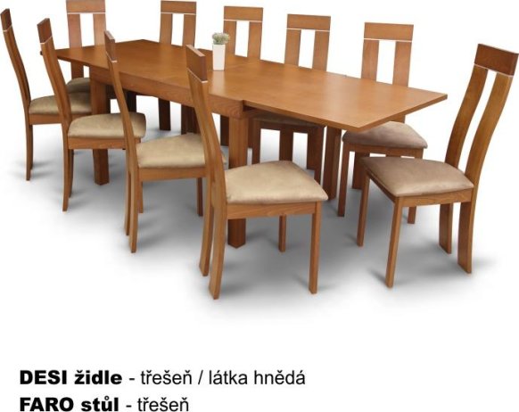 Jídelní stůl, rozkládací, třešeň, FARO