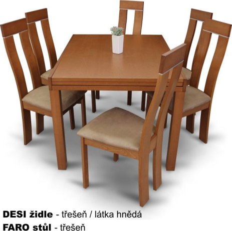 Jídelní stůl, rozkládací, třešeň, FARO