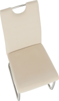 Jídelní židle, béžová Dulux Velvet látka, ABIRA NEW