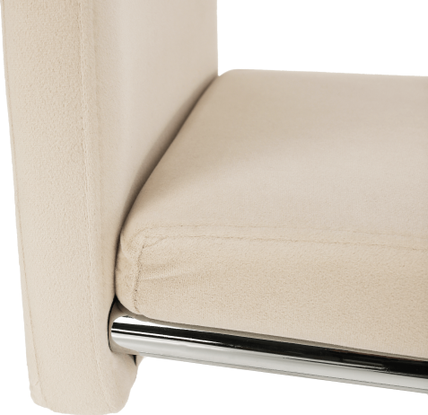 Jídelní židle, béžová Dulux Velvet látka, ABIRA NEW