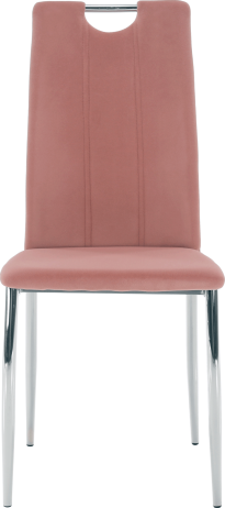 Jídelní židle, růžová Velvet látka / chrom, OLIVA NEW
