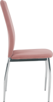 Jídelní židle, růžová Velvet látka / chrom, OLIVA NEW