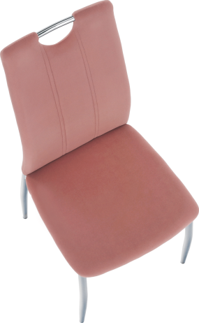 Jídelní židle, růžová Velvet látka / chrom, OLIVA NEW