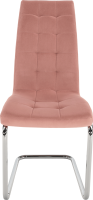 Jídelní židle, růžová Velvet látka / chrom, SALOMA NEW