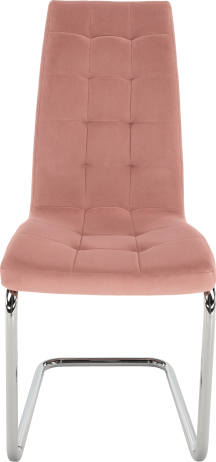 Jídelní židle, růžová Velvet látka / chrom, SALOMA NEW