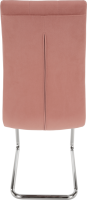 Jídelní židle, růžová Velvet látka / chrom, SALOMA NEW