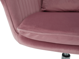 Kancelářské křeslo, růžová Velvet látka / chrom, KLIAN