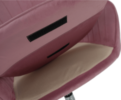 Kancelářské křeslo, růžová Velvet látka / chrom, KLIAN