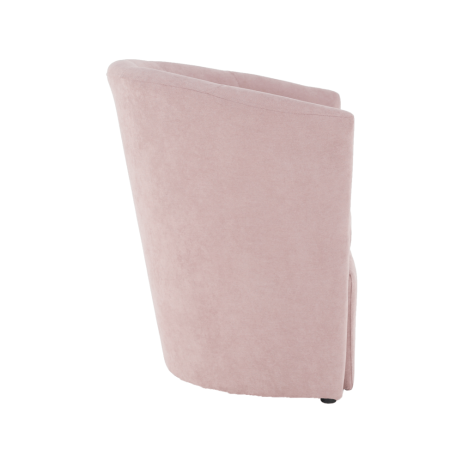 Křeslo s taburetem, pudrová růžová, ROSE