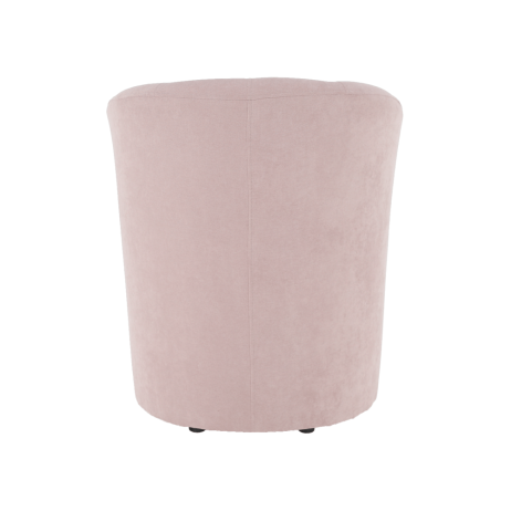 Křeslo s taburetem, pudrová růžová, ROSE