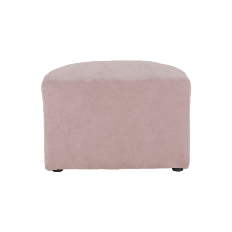 Křeslo s taburetem, pudrová růžová, ROSE