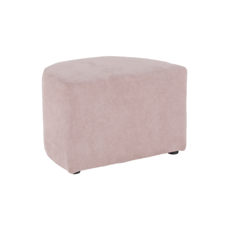 Křeslo s taburetem, pudrová růžová, ROSE