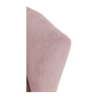 Křeslo s taburetem, pudrová růžová, ROSE