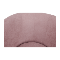 Křeslo s taburetem, pudrová růžová, ROSE