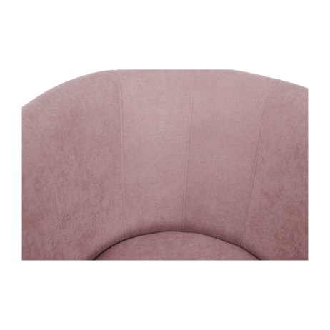Křeslo s taburetem, pudrová růžová, ROSE