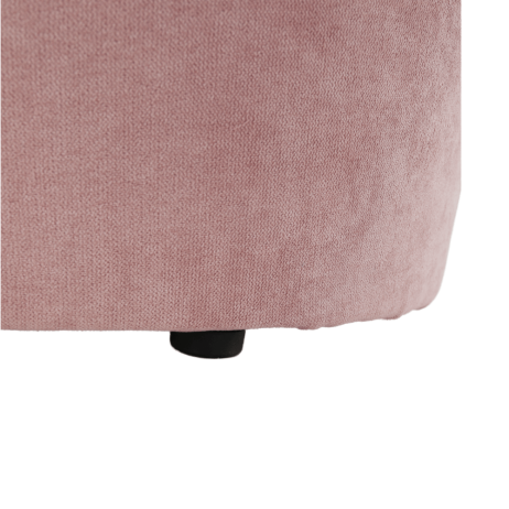 Křeslo s taburetem, pudrová růžová, ROSE
