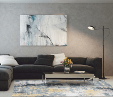 Koberec, šedá / žlutá 80x200, MARION TYP 1