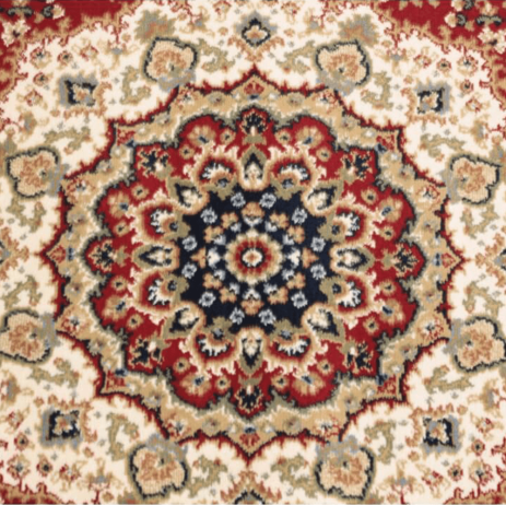 Koberec, vínová / mix barev / vzor, 133x190, KENDRA TYP 3