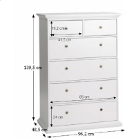 Elegantní komoda PARIS 70306, bílá