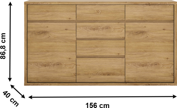 Komoda, dub shetland, SHELDON TYP 41
