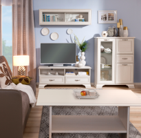 Komoda s barem TIFFY, woodline krém