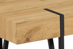 Konferenční stolek 110x60x42, MDF divoký dub, kov černá matná
