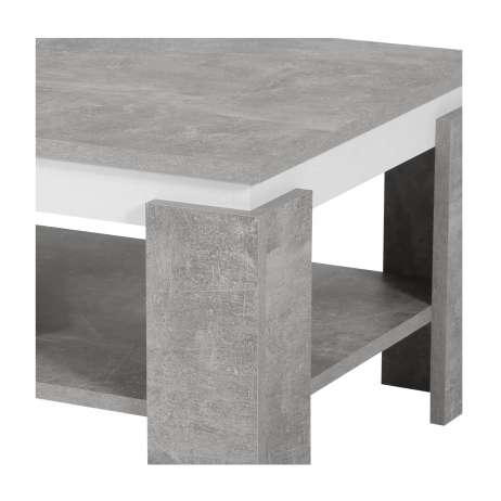 Konferenční stolek, beton/bílá, PIANI