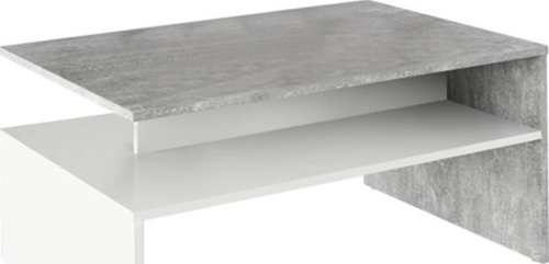 Konferenční stolek DAMOLI, beton/bílý