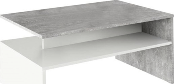 Konferenční stolek DAMOLI, beton/bílý